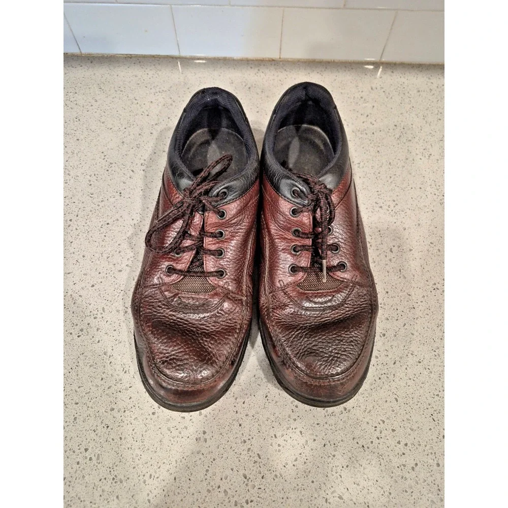 Rockport Brown Leather Comfort Shoes Sz 12 Lace up 501383 Walking Hiking Casual